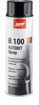 APP AUTOBIT B100 SPRAY MASA BITUMICZNA BARANEK do konserwacji podwozia 0,5L