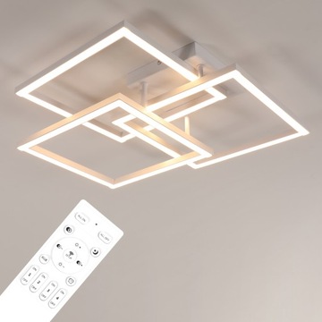 ŚCIEMNIALNA LAMPA SUFITOWA PLAFON LED LAMPA WISZACA BIAŁA ZYRANDOL PILOT