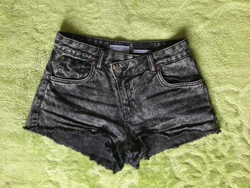 BERSHKA szorty spodenki jeans czarne bdb stan 36