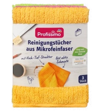 Ściereczki Premium z mikrofibry, 3 szt.Profissimo