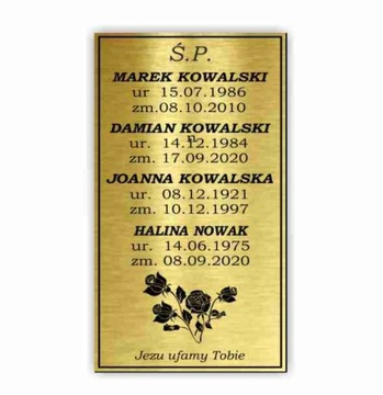 Могильная доска готова к монтажу, лента 70х50.