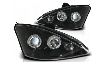 LAMPY REFLEKTORY DO FORD FOCUS MK1 OD 2001 DO 2004 Roku RINGI BLACK