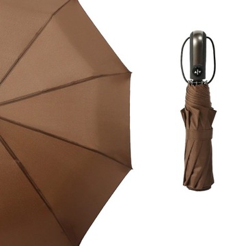 Приличный зонт-автомат унисекс, складной легкий чехол из волокна
