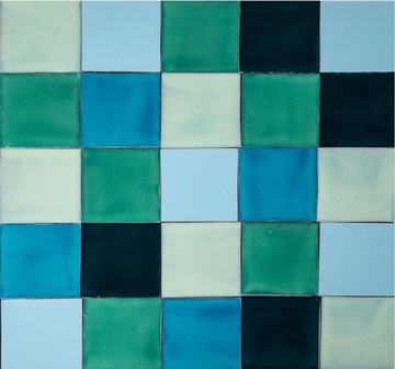 Patchwork z płytek meksykańskich 10x10 cm monokolory zielone kafle - Azuta