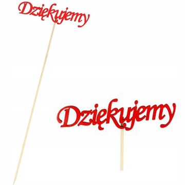 TOPER DEKORACJA TORT KWIATÓW DONICZKI DZIĘKUJEMY k