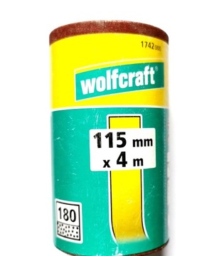 Рулон наждачной бумаги 115мм Wolfcraft 180 с липучкой
