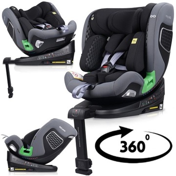 FOTELIK SAMOCHODOWY i-SIZE ISOFIX OBROTOWY PLATFORMA RWF 40-150 CM 0-36 KG