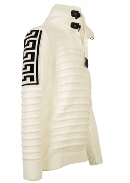 СВИТЕР МУЖСКОЙ ШЕРСТЯНОЙ, ТОЛСТЫЙ ТЕПЛЫЙ, С ВОРОТНИКОМ-СТОЙКОЙ XL