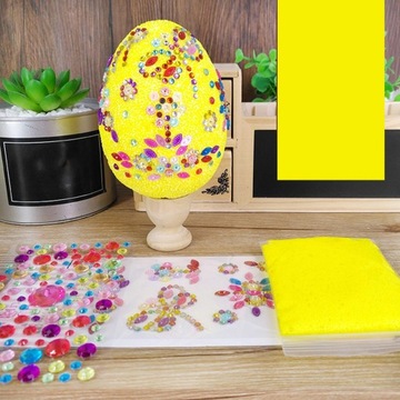 Пасхальные Яйца Ремесла Творческие Декоративные Украшения Ручной Работы Пенопласт Желтый