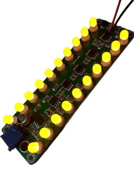 Светодиодный индикатор управления звуком с микрофоном, USB-эквалайзером, желтый, 20 диодов