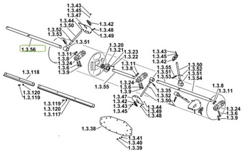 Ось барабана - вал 16052156 SDF