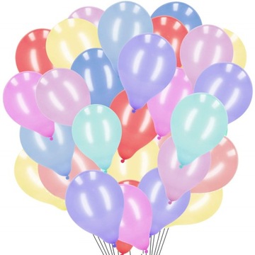100 szt. ZESTAW BALONÓW NA URODZINY MIX KOLORÓW DEKORACJE URODZINOWE BALONY