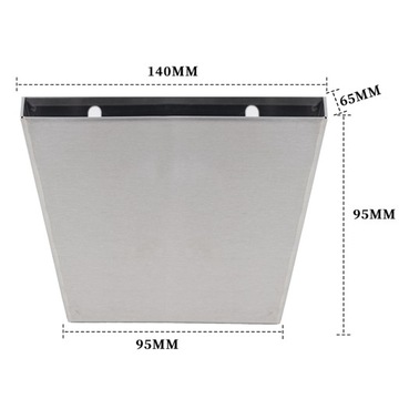 Металлическая, прочная, настенная открывалка для бутылок с ручкой и контейнером для хранения, серебристого цвета.