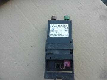 VW AUDI SKODA SEAT MODUŁ USB PASSAT B8 TIGUAN GOLF VII 5Q0035953C ORYGINAŁ