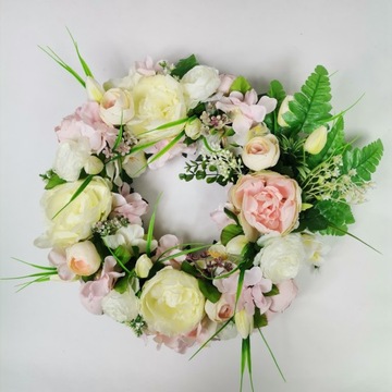 Весенний летний венок на дверь, свадебные цветы