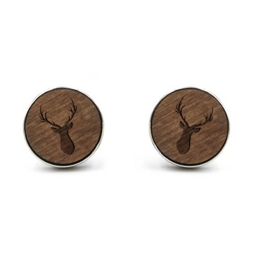 Запонки с гравировкой ОЛЕНЬИ АНТЕРЛИ