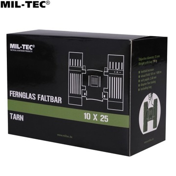 Компактный тактический бинокль Mil-Tec 10x25, черный