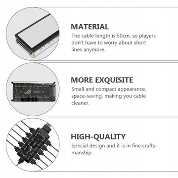 Светодиодный разветвитель RGB, 10-контактный разветвитель Argb, 3 контакта, 5 В