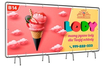 Baner, Banery reklamowy, Reklama 300x100 cm 680gr m2