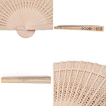 WACHLARZ SKŁADANY AŻUROWY BAMBUSOWY TANIEC ŚLUB PRZYJĘCIE