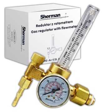 Reduktor gazu Ar/CO2 z rotametrem RBR SHERMAN FV