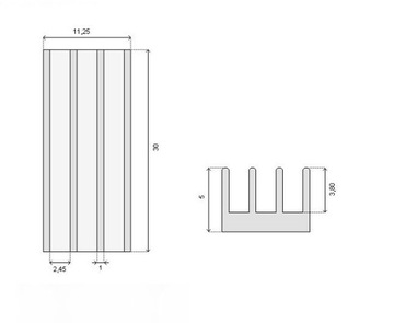 РАДИАТОР 30Х11Х5 (2 шт)