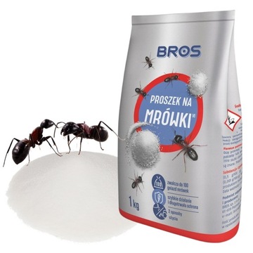 PROSZEK NA MRÓWKI I ICH GNIAZDA SZYBKIE DZIAŁANIE DŁUGA OCHRONA 1kg Bros