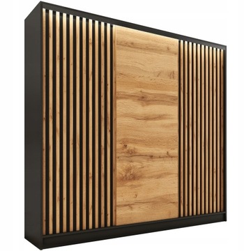 Szafa przesuwna z lamelami 200 cm LOFT wotan