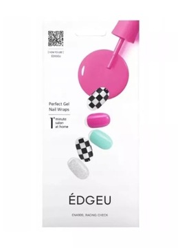 NAKLEJKI NA PAZNOKCIE EDGEU ENA909, RACING CHECK