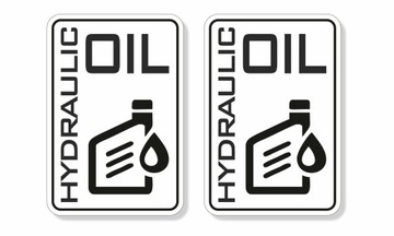 PŁYN HYDRAULICZNY oznaczenie HYDRAULIC OIL nakepka