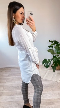 Koszula Mohito biała 34/XS długa elegancka wiskoza