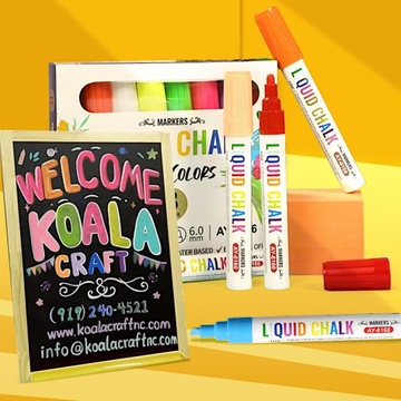 Маркеры жидкие меловые неоновые цвета 8 цветов.