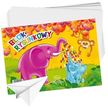 Blok rysunkowy biały A4 20 kartek 80g/m Protos