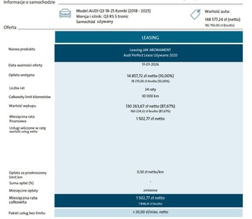 Audi 2020 Audi RS Q3 Sportback Hamulce RS, 400 KM, ASO, Bang, zdjęcie 9