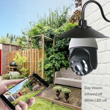 ПОВОРОТНАЯ КАМЕРА E27 РОЗЕТКА IP65 PTZ Wi-Fi IP 5 Мпикс Tuya/iOS/ANDROID