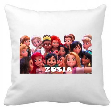 Poduszka Księżniczki imię gratis 40x40 cm prezent