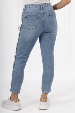 Spodnie jeans damskie M.Sara Boyfriend Niebieskie - XL