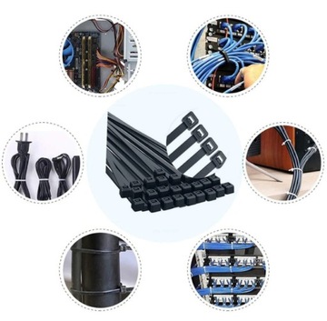 Кабельные стяжки, черные, 4,8 X 350 / 100 шт.