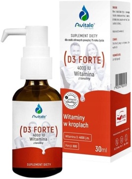 AVITALE NATURALNA WIT.D3 MAX 30 ml krople 4000 iu