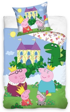 POŚCIEL DZIECIĘCA 140x200 ŚWINKA PEPPA GEORGE PEPA