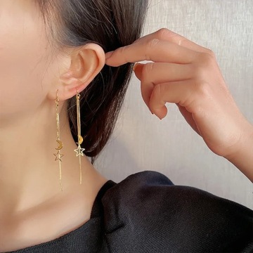 Модные серьги-эстафеты для женщин, цепочка для ушей, кисточка, осень ko