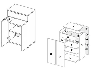 СОВРЕМЕННЫЙ ВЫСОКИЙ КОМОД, БЕЛЫЙ ГЛЯНЦЕВ, ПРИХОЖАЯ