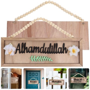 KWIAT ZNAK NA DRZWI DREWNIANE KORALIKI NUMER DOMU