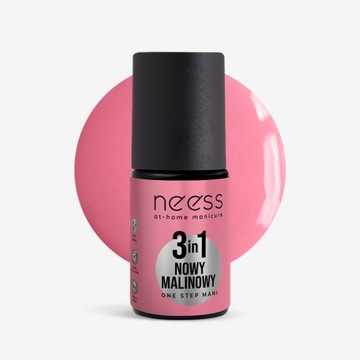 NEESS Lakier hybrydowy One Step 3in1 Nowy Malinowy 4 ml