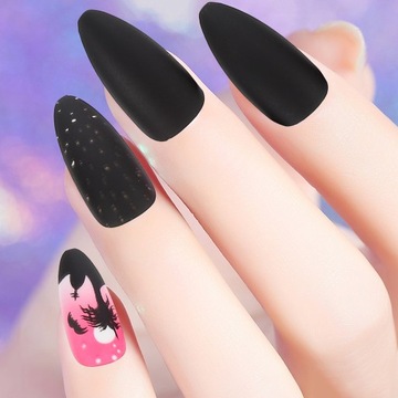 SZTUCZNE PAZNOKCIE PRASOWANE HALLOWEEN SZTUCZNE KOBIETY SZTUCZNY MANICURE DZIEWCZYNA 48 SZTUK