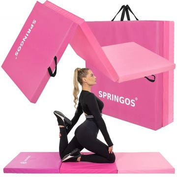 MATERAC DO ĆWICZEŃ GIMNASTYCZNY SKŁADANY REHABILITACJA 180x60x5,5cm JOGA
