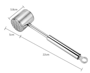 Тендерайзер для котлет, венчик и молоток из нержавеющей стали.