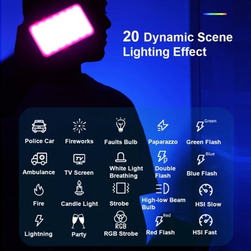 Портативный заполняющий RGB-светильник VRIG FD140 для фотосъемки