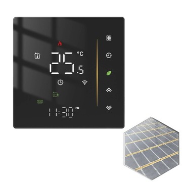 ZIGBEE TUYA Inteligentny termostat Elektryczne ogrzewanie podłogowe czarny