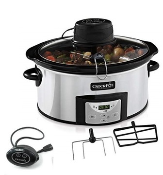 Wolnowar Cyfrowy z Automatycznym Mieszaczem Garnek 5,7L 240W Crock Pot Auto